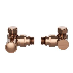 Lavo Corner Radiator Valve Brushed Bronze