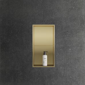 Lavo Niche Dual Non Lit 600 x 300mm Brushed Brass