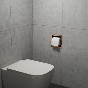 Lavo Recessed Toilet Roll Holder Brushed Bronze