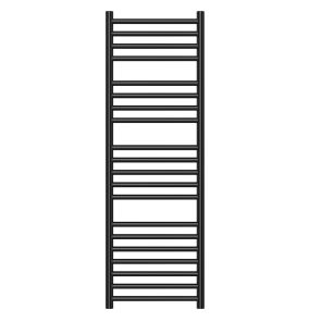Nova 304 Stainless Steel Heated Towel Rail - 1200 x 400mm - Brushed Gunmetal Black 