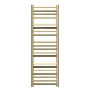 Nova 304 Stainless Steel Heated Towel Rail - 1200 x 400mm - Brushed Brass