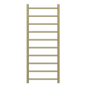 Zen 304 Stainless Steel Heated Towel Rail 1200 x 500mm Brushed Brass