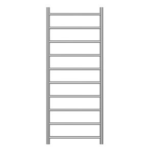 Zen 304 Stainless Steel Heated Towel Rail 1200 x 500mm Polished Stainless Steel