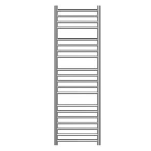 Nova 304 Stainless Steel Heated Towel Rail 1200 x 500mm Polished Stainless Steel