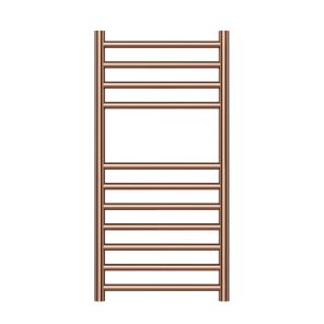 Nova 304 Stainless Steel Heated Towel Rail - 800 x 400mm - Brushed Bronze