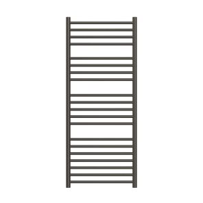 Zen 304 Stainless Steel Heated Towel Rail 1200 x 500mm Brushed Gunmetal Black